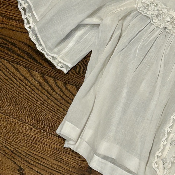 Free People Luna White Lace Sheer Blouse - Picture 2 of 12